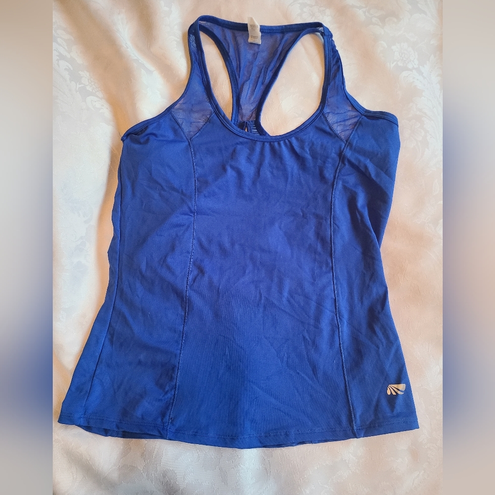Marika activewear blue tank top size small